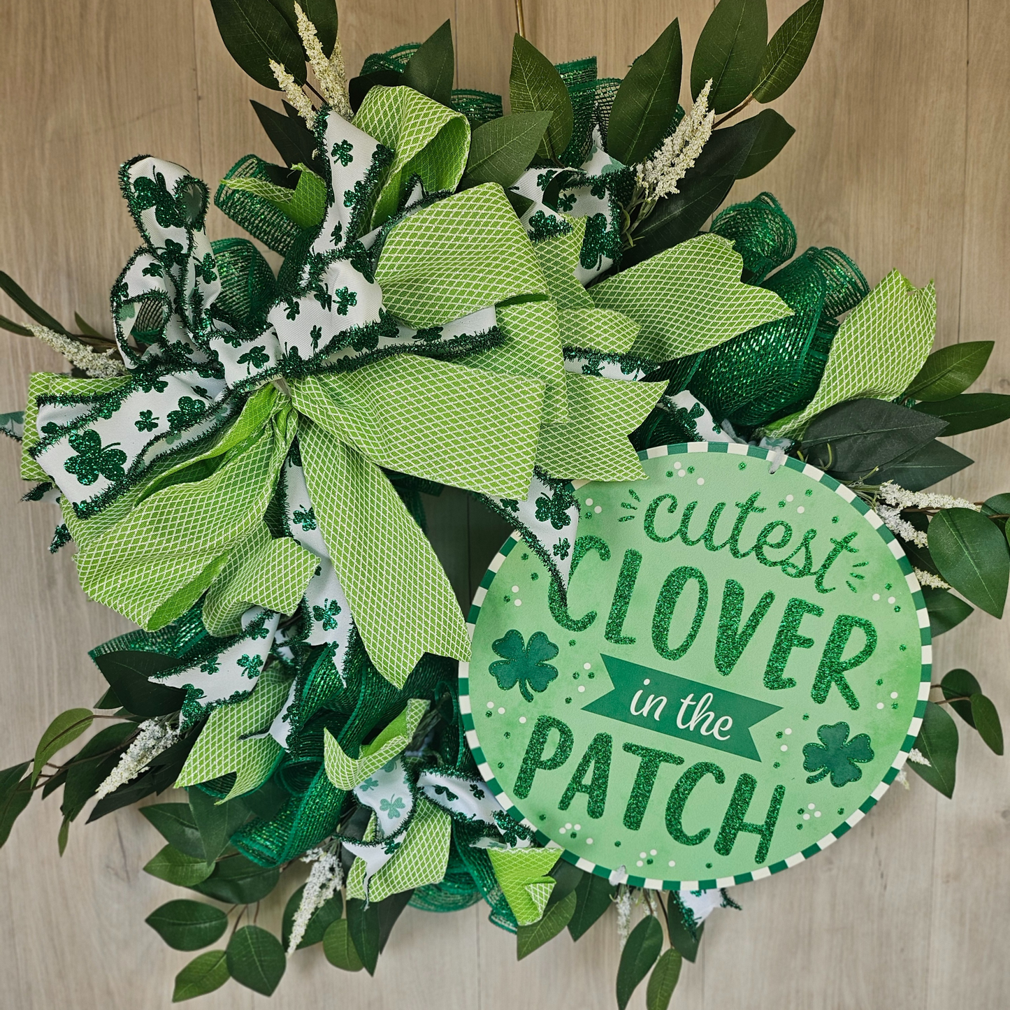 Cutest Clover In The Patch Wreath St. Patricks Day Decor