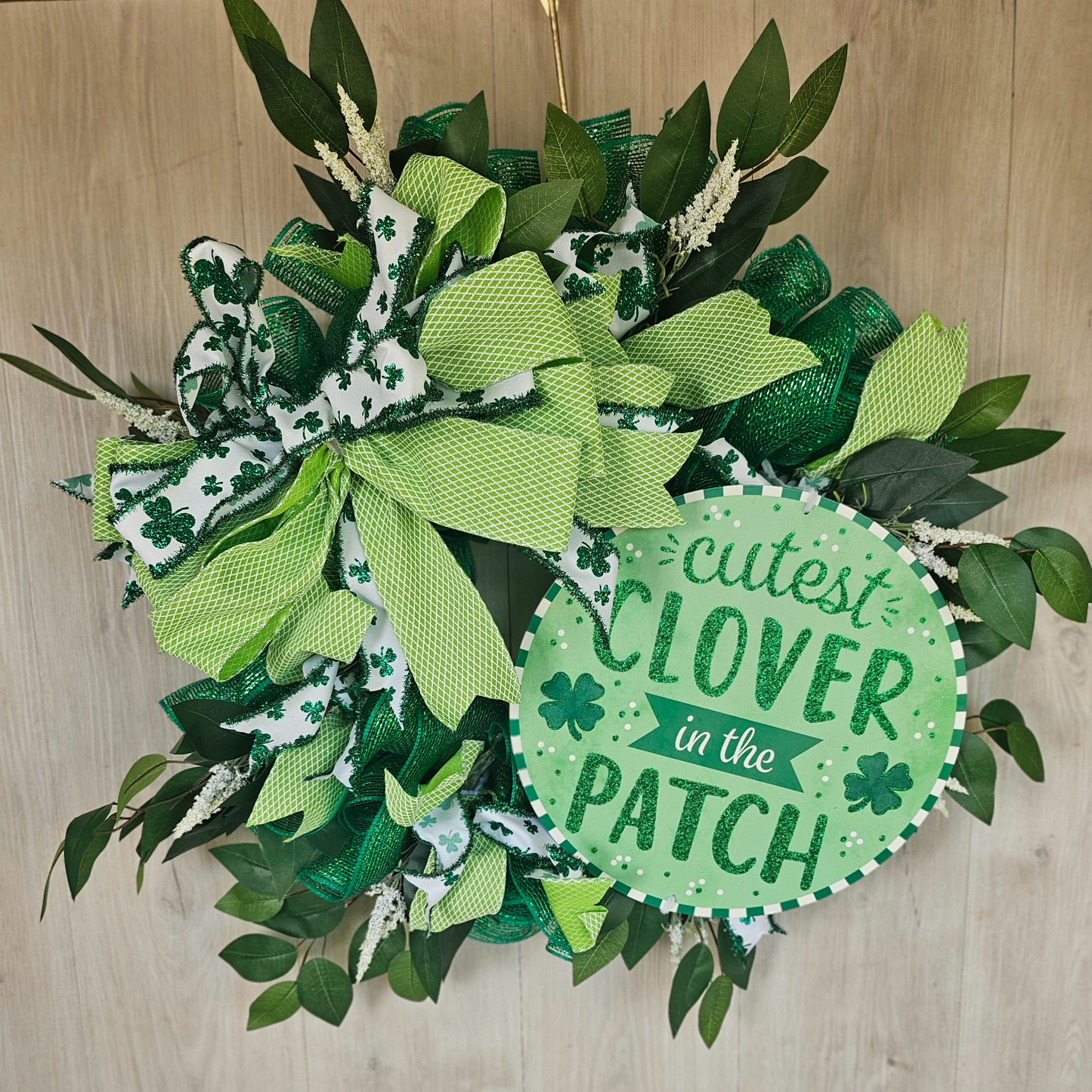 Cutest Clover In The Patch Wreath St. Patricks Day Decor