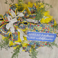 Spread Kindness Like Wildflowers Wreath Yellow White Flower Decor