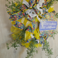 Spread Kindness Like Wildflowers Wreath Yellow White Flower Decor
