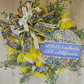 Spread Kindness Like Wildflowers Wreath Yellow White Flower Decor
