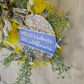 Spread Kindness Like Wildflowers Wreath Yellow White Flower Decor